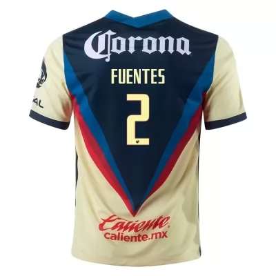 Kinder Fußball Luis Fuentes #2 Heimtrikot Gelb Trikot 2020/21 Hemd