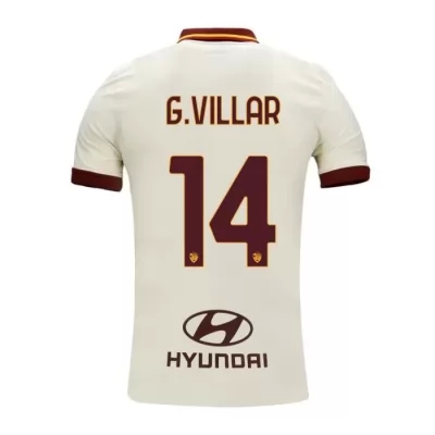 Kinder Fußball Gonzalo Villar #14 Auswärtstrikot Champagner Trikot 2020/21 Hemd