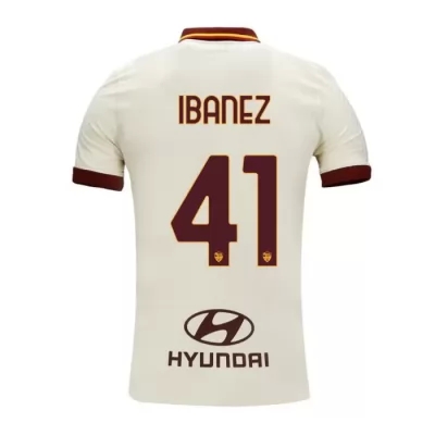 Kinder Fußball Roger Ibanez #41 Auswärtstrikot Champagner Trikot 2020/21 Hemd