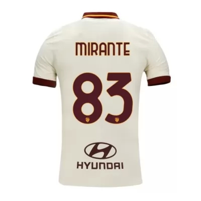 Kinder Fußball Antonio Mirante #83 Auswärtstrikot Champagner Trikot 2020/21 Hemd