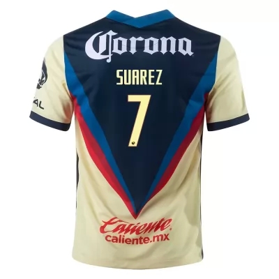 Kinder Fußball Leo Suarez #7 Heimtrikot Gelb Trikot 2020/21 Hemd