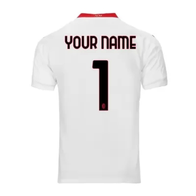 Kinder Fußball Dein Name #1 Auswärtstrikot Weiß Trikot 2020/21 Hemd