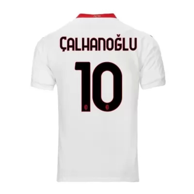 Kinder Fußball Hakan Calhanoglu #10 Auswärtstrikot Weiß Trikot 2020/21 Hemd