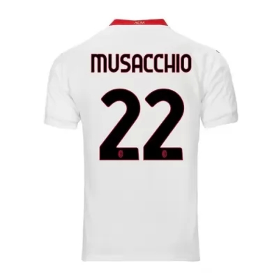Kinder Fußball Mateo Musacchio #22 Auswärtstrikot Weiß Trikot 2020/21 Hemd