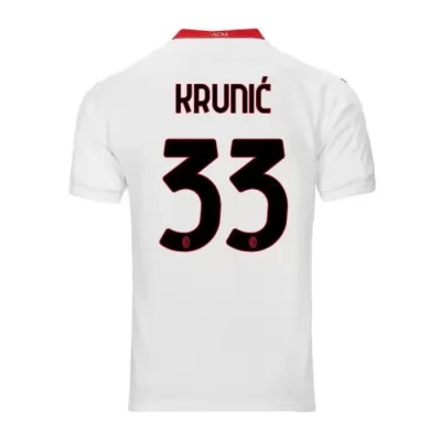 Kinder Fußball Rade Krunic #33 Auswärtstrikot Weiß Trikot 2020/21 Hemd