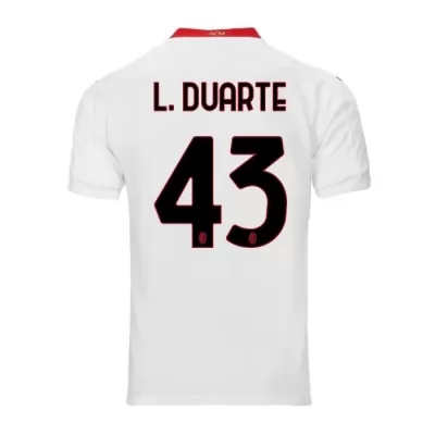 Kinder Fußball Leo Duarte #43 Auswärtstrikot Weiß Trikot 2020/21 Hemd