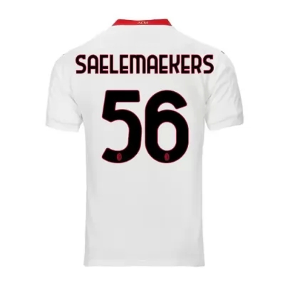 Kinder Fußball Alexis Saelemaekers #56 Auswärtstrikot Weiß Trikot 2020/21 Hemd