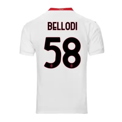 Kinder Fußball Gabriele Bellodi #58 Auswärtstrikot Weiß Trikot 2020/21 Hemd