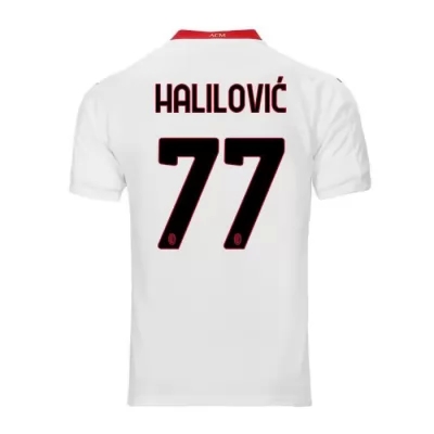 Kinder Fußball Alen Halilovic #77 Auswärtstrikot Weiß Trikot 2020/21 Hemd