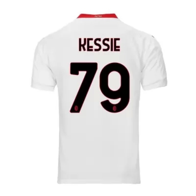 Kinder Fußball Franck Kessie #79 Auswärtstrikot Weiß Trikot 2020/21 Hemd