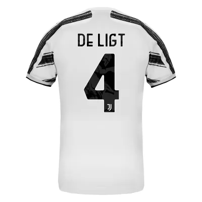 Kinder Fußball Matthijs De Ligt #4 Heimtrikot Weiß Trikot 2020/21 Hemd