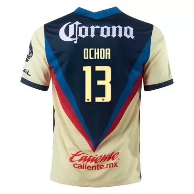 Kinder Fußball Guillermo Ochoa #13 Heimtrikot Gelb Trikot 2020/21 Hemd