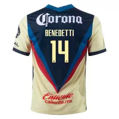 Kinder Fußball Nicolas Benedetti #14 Heimtrikot Gelb Trikot 2020/21 Hemd