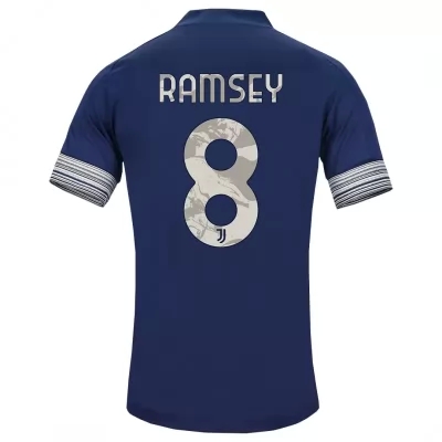 Kinder Fußball Aaron Ramsey #8 Auswärtstrikot Dunkelheit Trikot 2020/21 Hemd