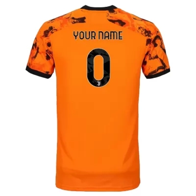 Kinder Fußball Dein Name #0 Ausweichtrikot Orange Trikot 2020/21 Hemd