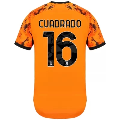 Kinder Fußball Juan Cuadrado #16 Ausweichtrikot Orange Trikot 2020/21 Hemd