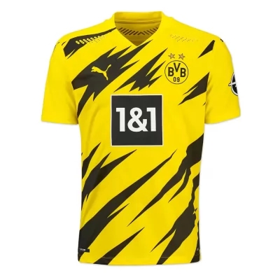 Kinder Fußball Youssoufa Moukoko #18 Heimtrikot Gelb Schwarz Trikot 2020/21 Hemd