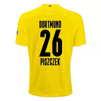 Kinder Fußball Lukasz Piszczek #26 Heimtrikot Gelb Schwarz Trikot 2020/21 Hemd