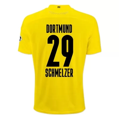 Kinder Fußball Marcel Schmelzer #29 Heimtrikot Gelb Schwarz Trikot 2020/21 Hemd