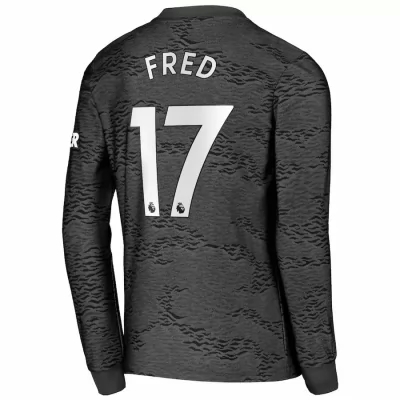 Kinder Fußball Fred #17 Auswärtstrikot Schwarz Long Sleeve Trikot 2020/21 Hemd