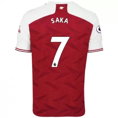 Kinder Fußball Bukayo Saka #7 Heimtrikot Rot Trikot 2020/21 Hemd