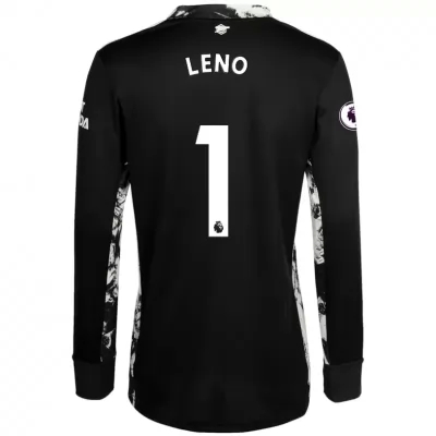 Kinder Fußball Bernd Leno #1 Heimtrikot Schwarz Goalkeeper Shirt 2020/21 Hemd