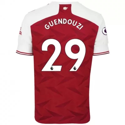 Kinder Fußball Matteo Guendouzi #29 Heimtrikot Rot Trikot 2020/21 Hemd