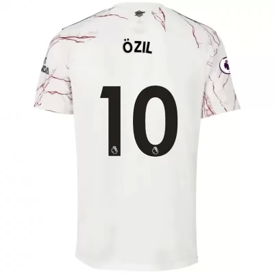 Kinder Fußball Mesut Ozil #10 Auswärtstrikot Weiß Trikot 2020/21 Hemd