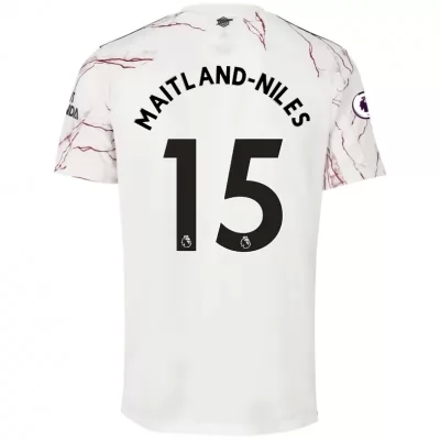 Kinder Fußball Ainsley Maitland-niles #15 Auswärtstrikot Weiß Trikot 2020/21 Hemd