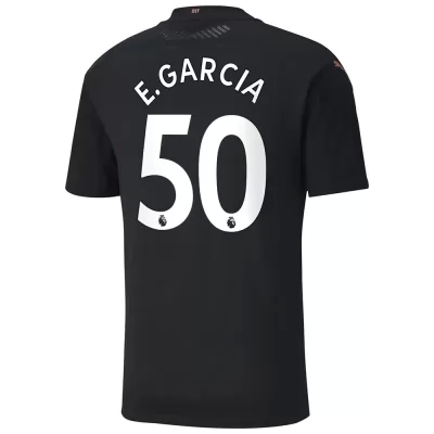 Kinder Fußball Eric Garcia #50 Auswärtstrikot Schwarz Trikot 2020/21 Hemd