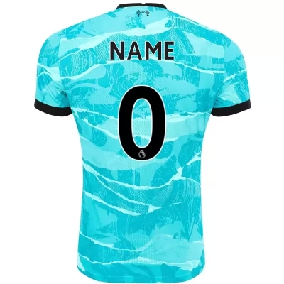 Kinder Fußball Dein Name #0 Auswärtstrikot Blau Trikot 2020/21 Hemd
