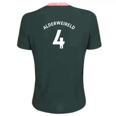 Kinder Fußball Toby Alderweireld #4 Auswärtstrikot Dunkelgrün Trikot 2020/21 Hemd