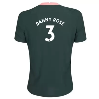 Kinder Fußball Danny Rose #3 Auswärtstrikot Dunkelgrün Trikot 2020/21 Hemd