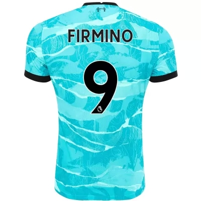 Kinder Fußball Roberto Firmino #9 Auswärtstrikot Blau Trikot 2020/21 Hemd