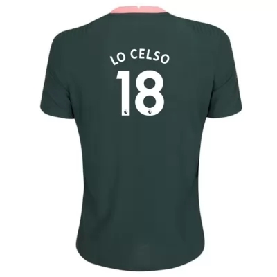 Kinder Fußball Giovani Lo Celso #18 Auswärtstrikot Dunkelgrün Trikot 2020/21 Hemd
