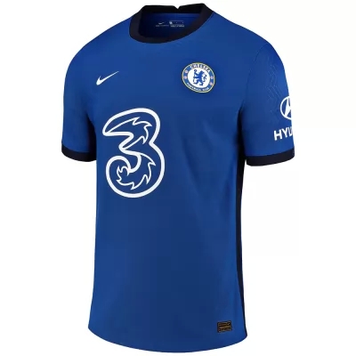 Kinder Fußball Marcos Alonso #3 Heimtrikot Blau Trikot 2020/21 Hemd