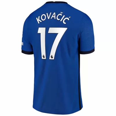 Kinder Fußball Mateo Kovacic #17 Heimtrikot Blau Trikot 2020/21 Hemd
