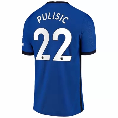 Kinder Fußball Christian Pulisic #22 Heimtrikot Blau Trikot 2020/21 Hemd