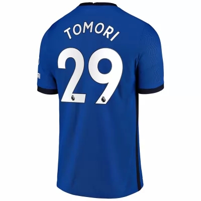 Kinder Fußball Fikayo Tomori #29 Heimtrikot Blau Trikot 2020/21 Hemd