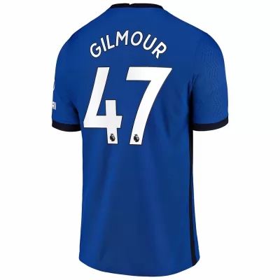 Kinder Fußball Billy Gilmour #47 Heimtrikot Blau Trikot 2020/21 Hemd