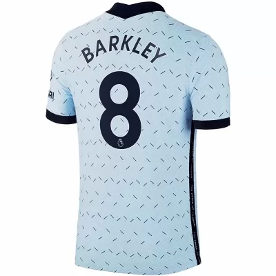 Kinder Fußball Ross Barkley #8 Auswärtstrikot Hellblau Trikot 2020/21 Hemd