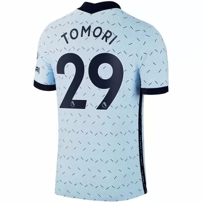 Kinder Fußball Fikayo Tomori #29 Auswärtstrikot Hellblau Trikot 2020/21 Hemd