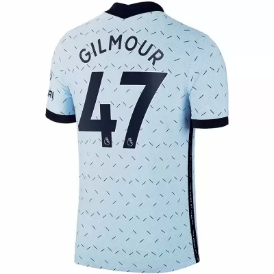 Kinder Fußball Billy Gilmour #47 Auswärtstrikot Hellblau Trikot 2020/21 Hemd