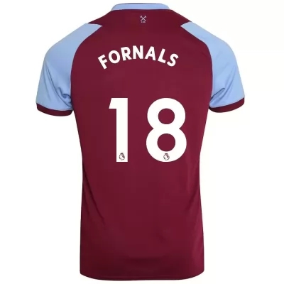 Kinder Fußball Pablo Fornals #18 Heimtrikot Burgund Trikot 2020/21 Hemd