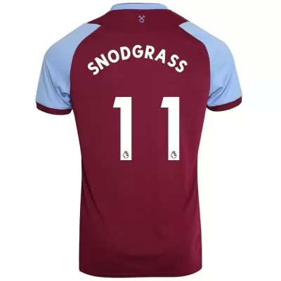 Kinder Fußball Robert Snodgrass #11 Heimtrikot Burgund Trikot 2020/21 Hemd