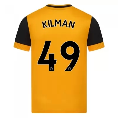 Kinder Fußball Max Kilman #49 Heimtrikot Orange Trikot 2020/21 Hemd