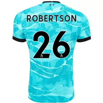 Kinder Fußball Andrew Robertson #26 Auswärtstrikot Blau Trikot 2020/21 Hemd