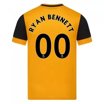 Kinder Fußball Ryan Bennett #0 Heimtrikot Orange Trikot 2020/21 Hemd