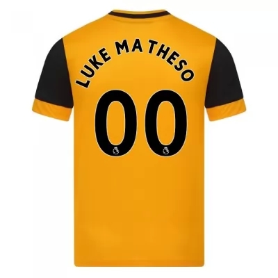 Kinder Fußball Luke Matheson #0 Heimtrikot Orange Trikot 2020/21 Hemd