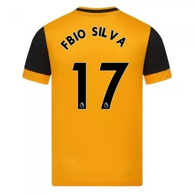 Kinder Fußball Fabio Silva #17 Heimtrikot Orange Trikot 2020/21 Hemd